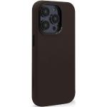 Braune Elegante Decoded iPhone 14 Pro Max Hüllen mit Knopf aus Leder 