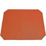 DecoHomeTextil Leinen Optik Tischset Platzset mit Saumrand 2er-Set 35 x 50 cm Orange abwaschbar, pflegeleicht, wasserabweisend