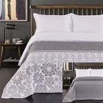 Silberne Gesteppte Decoking Alhambra Tagesdecken & Bettüberwürfe aus Stahl 220x200 
