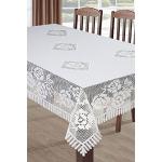 DecoKing 140x180 cm weiße Tischdecke Tischtuch Spitze Modern Folk Pflegeleicht praktisch elegant Material Nature 1