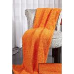 Orange Decoking Kuscheldecken & Wohndecken aus Fleece 