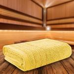 DecoKing 75x200 cm gelb Saunatuch Frottee Qualität 500 g/m² saugfähig 100% Baumwolle Belot Yellow