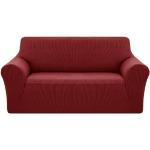 Bordeauxrote Sofabezüge 3 Sitzer aus Polyester maschinenwaschbar 