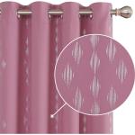 Pinke Moderne Verdunkelungsvorhänge aus Textil abdunkelnd 2-teilig 