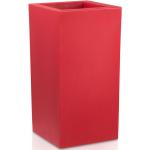 Pflanzkübel Blumenkübel torre 80 Kunststoff, 40x40x80 cm, rot matt - rot