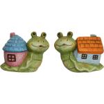 Grüne Landhausstil 11 cm Tierfiguren für den Garten aus Keramik 