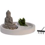 Sandfarbene Asiatische 12 cm Meme / Theme Ying Yang Buddha Figuren aus Kunststein 