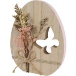 Pastellrosa 18 cm Nachhaltige Deko Ostereier mit Tiermotiv aus Holz 