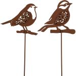 Kupferfarbene 75 cm Deko-Vögel für den Garten mit Tiermotiv aus Eisen wetterfest 