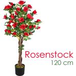 Rosa Kunstrosen aus Kunststoff im Topf 