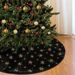 Schwarze Weihnachtsbaumdecken aus Kunstfell 