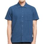 Reduzierte Blaue Dedicated Nachhaltige Outdoor-Hemden aus Baumwolle für Herren Größe S 