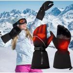 DeeprBetter Elektrisch Beheizbare Handschuhe, Warme Handschuhe mit Akku 4000mAh Winterhandschuhe Beheizt, Beheizte Motorradhandschuhe Touchscreen mit 3 Stufen, Beheizte Skihandschuhe für Jagen Wandern
