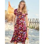 Lila Kurzärmelige Deerberg Bio Nachhaltige Sommerkleider mit Knopf aus Jersey für Damen Größe XS für den für den Sommer 