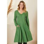 Langärmelige Deerberg Bio Nachhaltige V-Ausschnitt Winterkleider aus Jersey für Damen Größe XXL für den für den Winter 