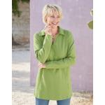 Reduzierte Grüne Deerberg Bio Nachhaltige Tunika-Blusen mit Knopf aus Jersey für Damen Größe L 