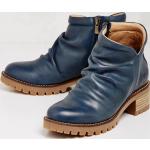 Blaue Elegante Deerberg Nachhaltige Ankle Boots & Klassische Stiefeletten mit Reißverschluss in Komfortweite mit herausnehmbarem Fußbett für Damen Größe 39 