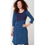 Deerberg Jerseykleid Patchwork Hippie Kleid Ziminka Goa bedruckt aus Bio-Baumwolle XL Dunkelblau (blau)