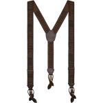 Braune Deerhunter Clip-Hosenträger mit Knopf aus Leder für Herren 