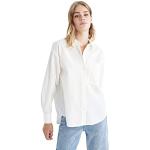 DeFacto Damen Langarm Hemdbluse Hemd mit Knöpfen für Freizeitkleidung Off White,XL