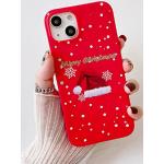 Reduzierte Rote iPhone 14 Hüllen Art: Bumper Cases mit Muster Weihnachten 