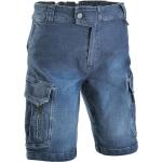 Blaue Jeans-Shorts mit Klettverschluss aus Baumwolle für Herren Größe L 