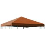 DEGAMO Ersatzdach für Metall- und Alupavillon 3x3 Meter terracottafarben, wasserdicht PVC-beschichtet