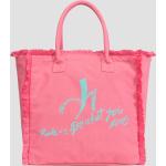 Reduzierte Pinke Deha Strandtaschen & Badetaschen mit Reißverschluss aus Baumwolle mit Innentaschen für Damen 
