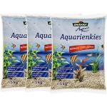 Dehner Aqua Aquarienkies, Körnung 1 - 2 mm, 3 x 5 kg (15 kg), weiß