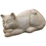 Hellgraue Mediterrane Dehner Katzenfiguren aus Terrakotta 