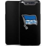 DeinDesign Handyhülle »Hertha BSC schwarz« Samsung Galaxy A80, Hülle Hertha BSC Fußball Offizielles Lizenzprodukt, schwarz, schwarz