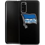 DeinDesign Handyhülle »Hertha BSC schwarz« Samsung Galaxy S20, Hülle Hertha BSC Fußball Offizielles Lizenzprodukt, schwarz, schwarz