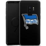 DeinDesign Handyhülle »Hertha BSC schwarz« Samsung Galaxy S9 Plus, Hülle Hertha BSC Fußball Offizielles Lizenzprodukt, schwarz, schwarz