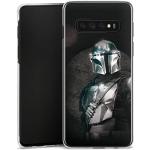 DeinDesign Hard Case kompatibel mit Samsung Galaxy S10 Plus Schutzhülle transparent Smartphone Handy Hülle Star Wars The Mandalorian Offizielles Lizenzprodukt