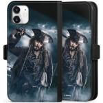 DeinDesign Klapphülle kompatibel mit Apple iPhone 11 Handyhülle aus Kunst Leder schwarz Flip Case Captain Jack Sparrow Fluch der Karibik Offizielles Lizenzprodukt