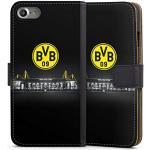 Schwarze DeinDesign BVB Vegane iPhone 7 Hüllen Art: Geldbörsen mit Bildern aus Leder mit Schutzfolie 