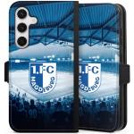 Schwarze DeinDesign FC Magdeburg Vegane Samsung Galaxy S24 Hüllen Art: Geldbörsen mit Bildern aus Kunstleder mit Schutzfolie 