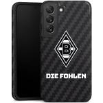 Anthrazitfarbene DeinDesign Borussia Mönchengladbach Samsung Galaxy Hüllen Art: Hard Cases Matt mit Knopf aus Silikon kratzfest für Herren 