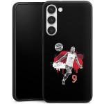 DeinDesign Premium Silikon Hülle kompatibel mit Samsung Galaxy S23 Plus Handyhülle schwarz Case FC Bayern München Harry Kane Offizielles Lizenzprodukt
