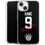 DeinDesign Silikon Hülle kompatibel mit Apple iPhone 14 Case transparent Handyhülle FC Bayern München Harry Kane Trikot