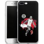 DeinDesign Silikon Hülle kompatibel mit Apple iPhone 8 Plus Case transparent Handyhülle FC Bayern München Harry Kane Offizielles Lizenzprodukt