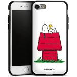 Schwarze DeinDesign Die Peanuts Snoopy iPhone SE Hüllen 2020 mit Bildern aus Silikon für Damen 