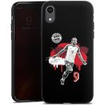 DeinDesign Silikon Hülle kompatibel mit Apple iPhone Xr Case schwarz Handyhülle FC Bayern München Harry Kane Offizielles Lizenzprodukt