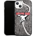 DeinDesign Slim Case extra dünn kompatibel mit Apple iPhone 13 Silikon Handyhülle schwarz Hülle Offizielles Lizenzprodukt Kölner Haie Eishockey