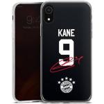 DeinDesign Slim Case extra dünn kompatibel mit Apple iPhone Xr Silikon Handyhülle transparent Hülle FC Bayern München Harry Kane Trikot