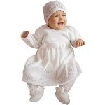 Weiße Kinderfestkleider mit Knopf für Babys Größe 62 