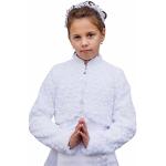 Weiße Elegante Kinderfellmäntel aus Fell für Mädchen Größe 164 
