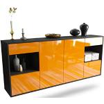 Orange Moderne Sideboards Hochglanz Breite 150-200cm, Höhe 150-200cm, Tiefe 0-50cm 