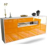 Orange Moderne Sideboards Hochglanz matt Breite 150-200cm, Höhe 150-200cm, Tiefe 0-50cm 