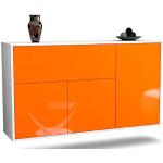 Orange Moderne Sideboards Hochglanz matt Breite 100-150cm, Höhe 100-150cm, Tiefe 0-50cm 